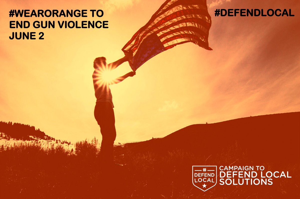 DefendLocal's tweet image. We #WearOrange on June 2 to speak out on #gunviolence. We #DefendLocal for smart gun violence laws in our local communities.