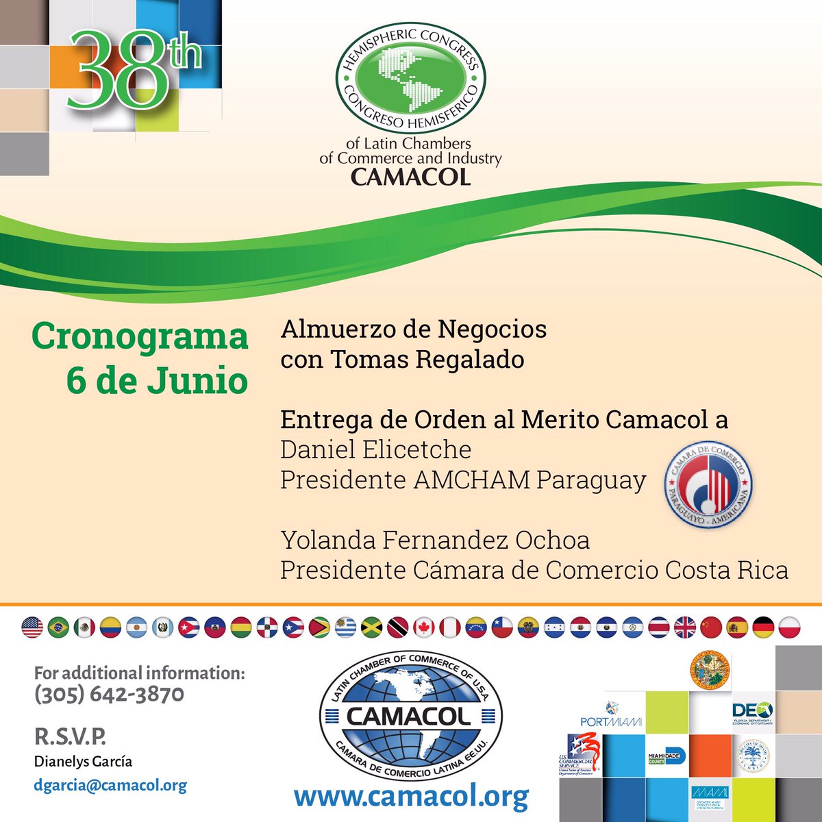 Almuerzo de negocios con Tomas Regalado y entrega de premios de #ordenalmerito otorgadas por #Camacol cada año.  #38CongresoHemisferico