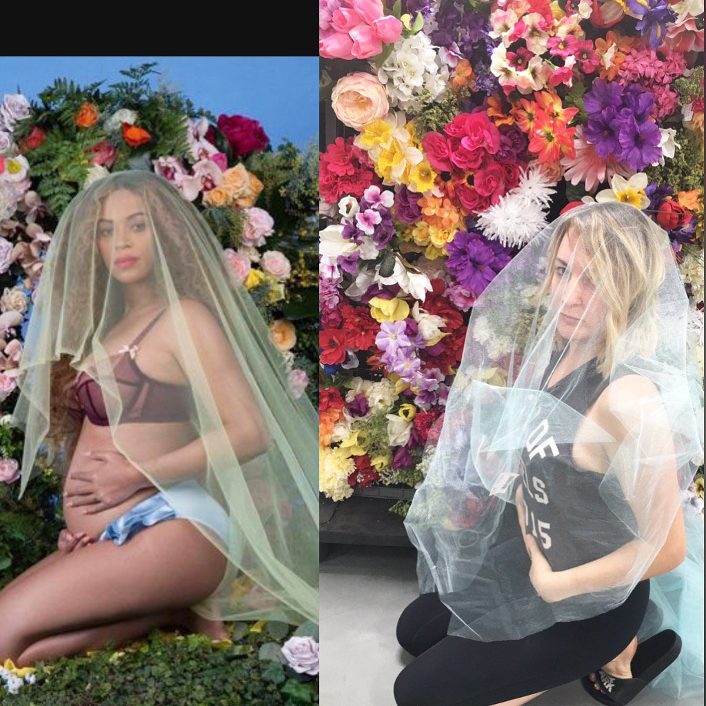 morgan_franny's tweet photo. This is what happens when you have too much time on your hands (and there is a wall of fake flowers) at @Walmart 🌸🌺🌷🌻🌼 @Beyonce https://t.co/PxaybREnQk