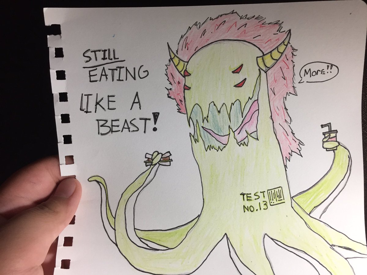 ryota_sugibuchi's tweet photo. Yay new drawings. I think it represents my hunger https://t.co/Ob5E0Q0DXJ