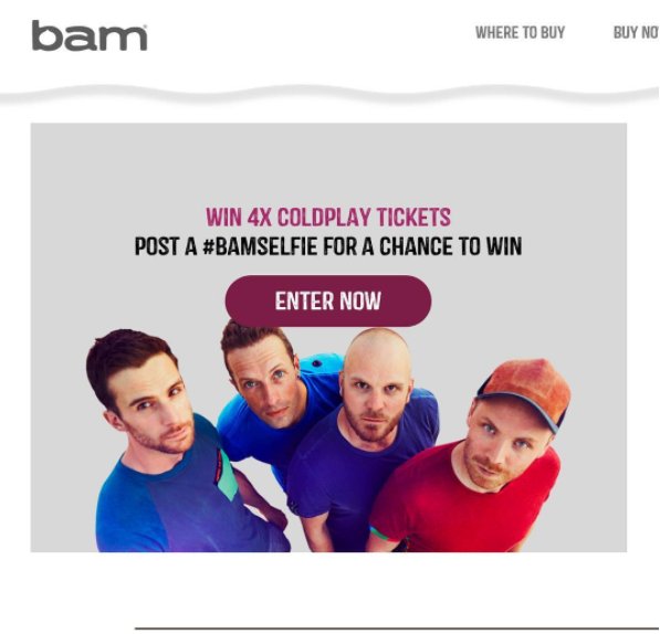 Bamorganic's tweet photo. We still have #Coldplay tickets to #win... It's super easy:
1. Buy a Bam
2. Take a #selfie with your #Bam
3. Tag your post with #bamselfie https://t.co/O9kHbQSixi