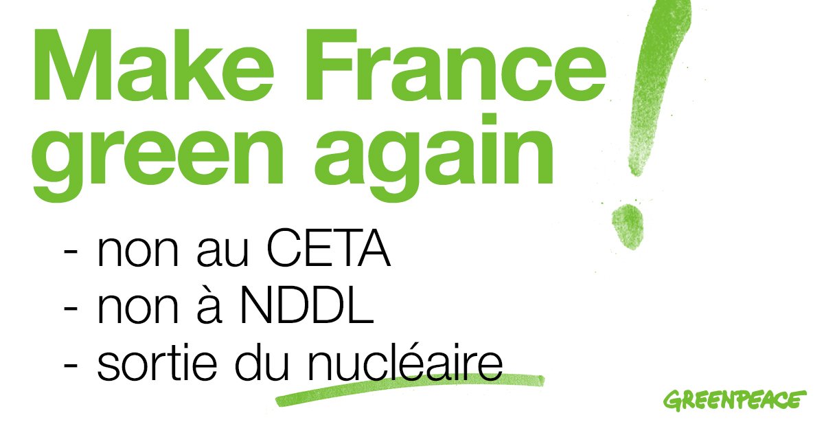 Sans actes concrets, et rapides, le message envoyé par <a href="/EmmanuelMacron/">Emmanuel Macron</a> restera un effet de manche. #MakeFranceGreenAgain