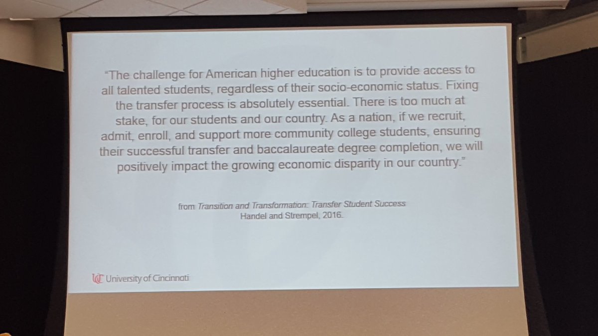 Inspired by Dr. Strempel <a href="/ohiotransfer/">OH Transfer Council</a> in the company of many transfer/transition champs <a href="/ucclermont/">UC Clermont College</a> @UC_Pathways_Adv <a href="/UCClermontDean/">Jeff Bauer</a>