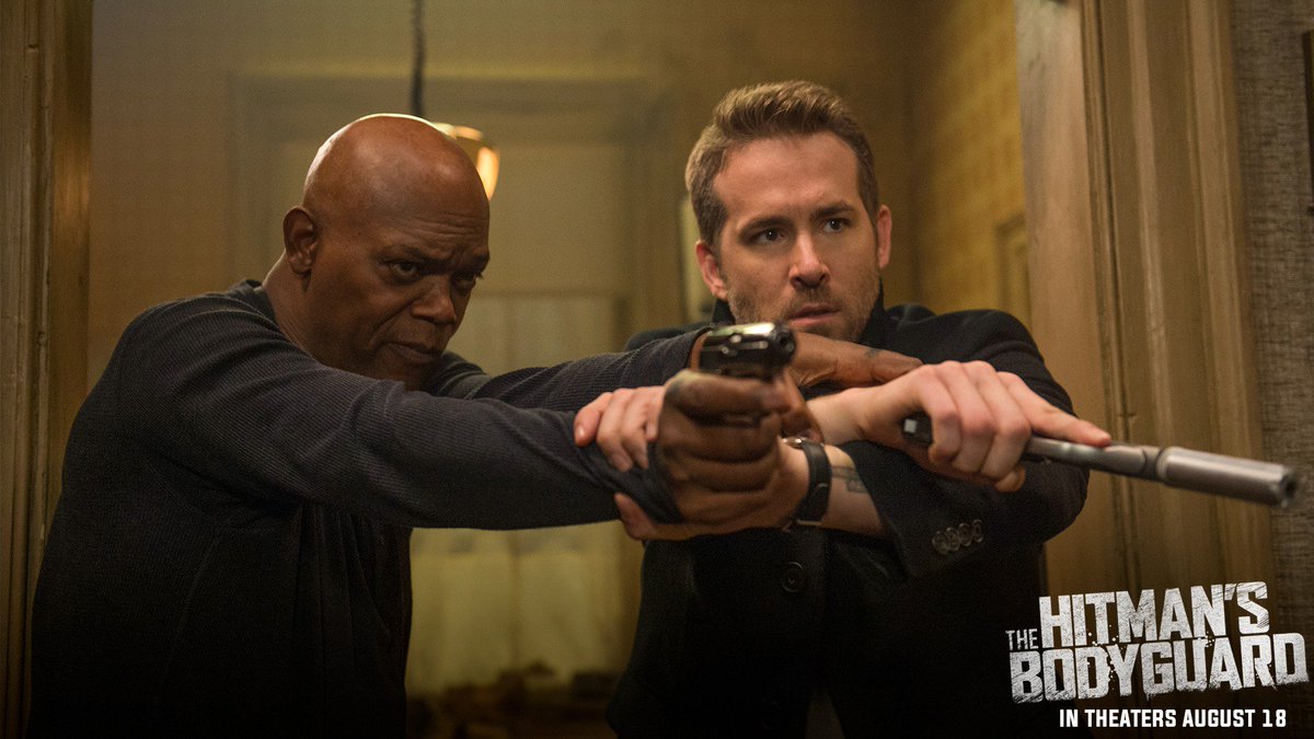 HitmanBodyguard's tweet image. Get triggered with @VancityReynolds and @SamuelLJackson. #HitmansBodyguard - In theaters August 18.