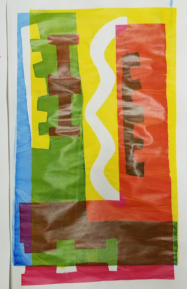 lizzyschroeck's tweet photo. Parent Kelly Lyons helped us make these incredible silk screen art projects! @ThinkMBE https://t.co/aGWhOgrRYT