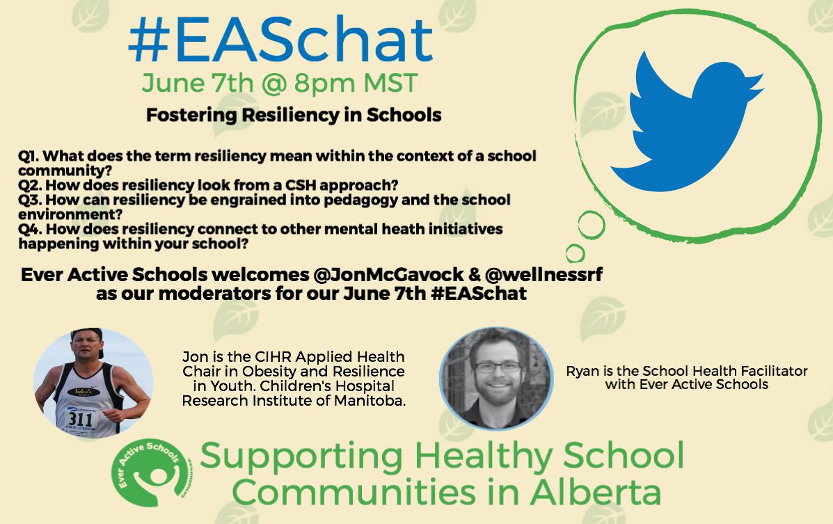 EverActiveAB's tweet image. *TUNE IN JUNE 7TH*
Join us, @wellnessrf &amp;amp; @JonMcGavock for an #EASChat focused on Fostering Resiliency in Schools.