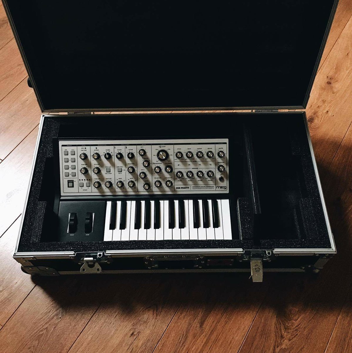 nspcases's tweet photo. Awesome photo from one of our customers of their Moog Sub Phatty Synthesizer Flight Case! #NSPcases https://t.co/wLXRUKL4x6