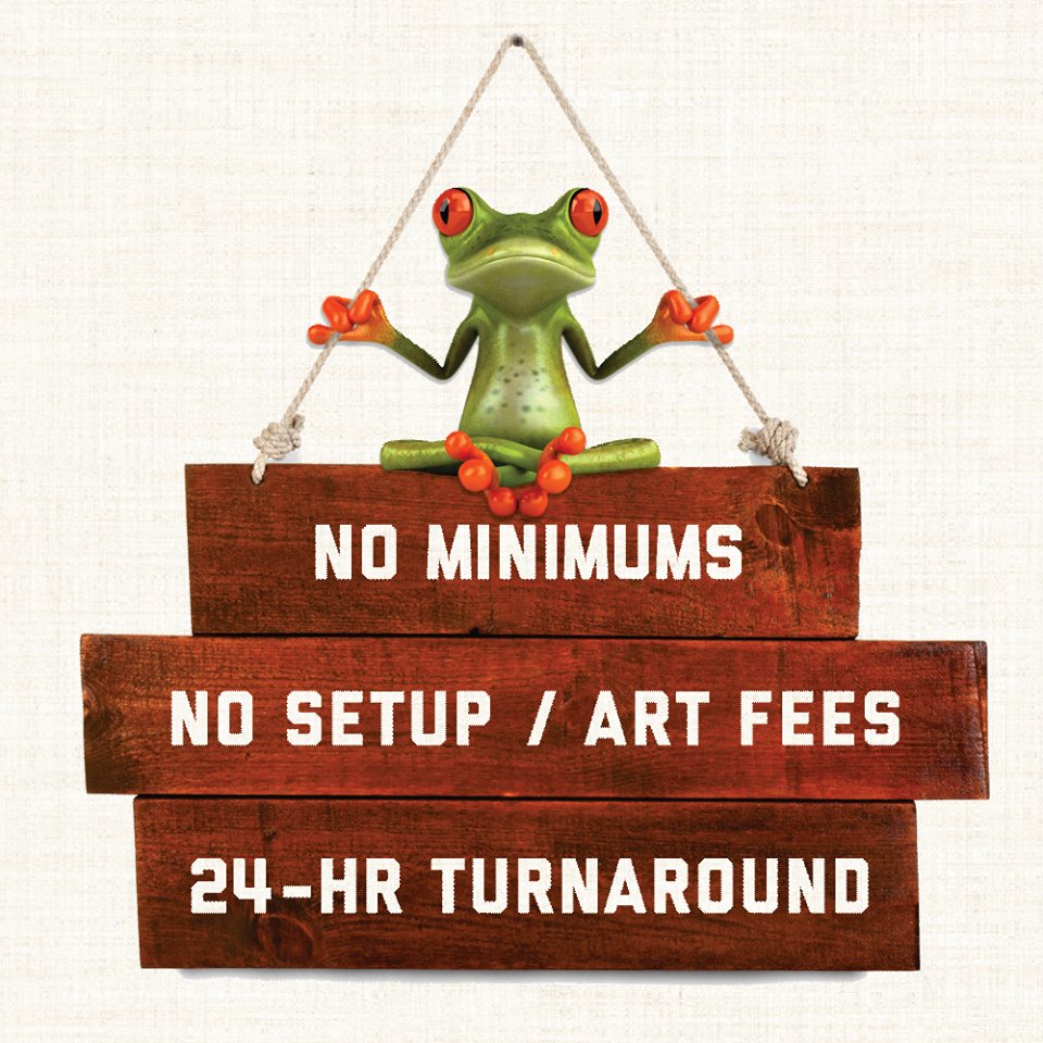 BigFrogCumming's tweet photo. Big Frog offers no minimums on our Vintage Print &amp; Embroidery processes, &amp; we never charge art fees, screen fees or set-up fees!! #bigfrog https://t.co/Rd3pSbGvgI