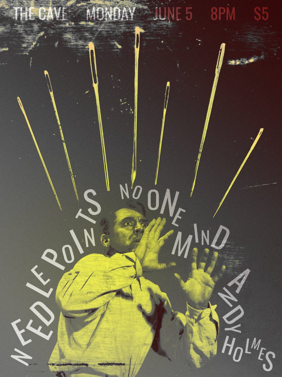 Monday 6/5 <a href="/TheCaveNC/">The Cave</a> groovin n broodin <a href="/needle_points/">Needle Points</a>, <a href="/noonemind/">No One Mind</a> and Andy Holmes ~Music at 8:30