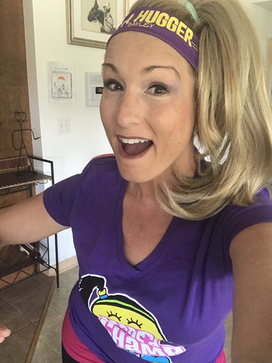 HeatherBVitale's tweet photo. Just call me Blonde @itsBayleyWWE  😊#WWE #TrentonBound  #RawRoster #ImaHugger https://t.co/Te6dtRzlIo