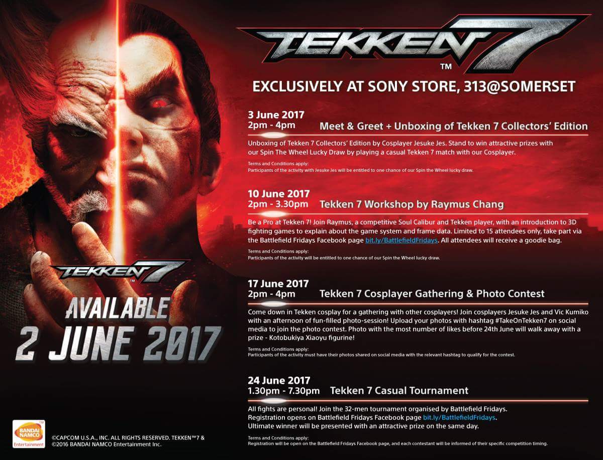 vickumikoko's tweet photo. #TakeonTekken7 from tomorrow!!! COME JOIN US TOMORROW AT SONY IN SOMERSET 313 !
#Tekken7 #FatedRetribution #BNEA https://t.co/FGeCrWSd3X