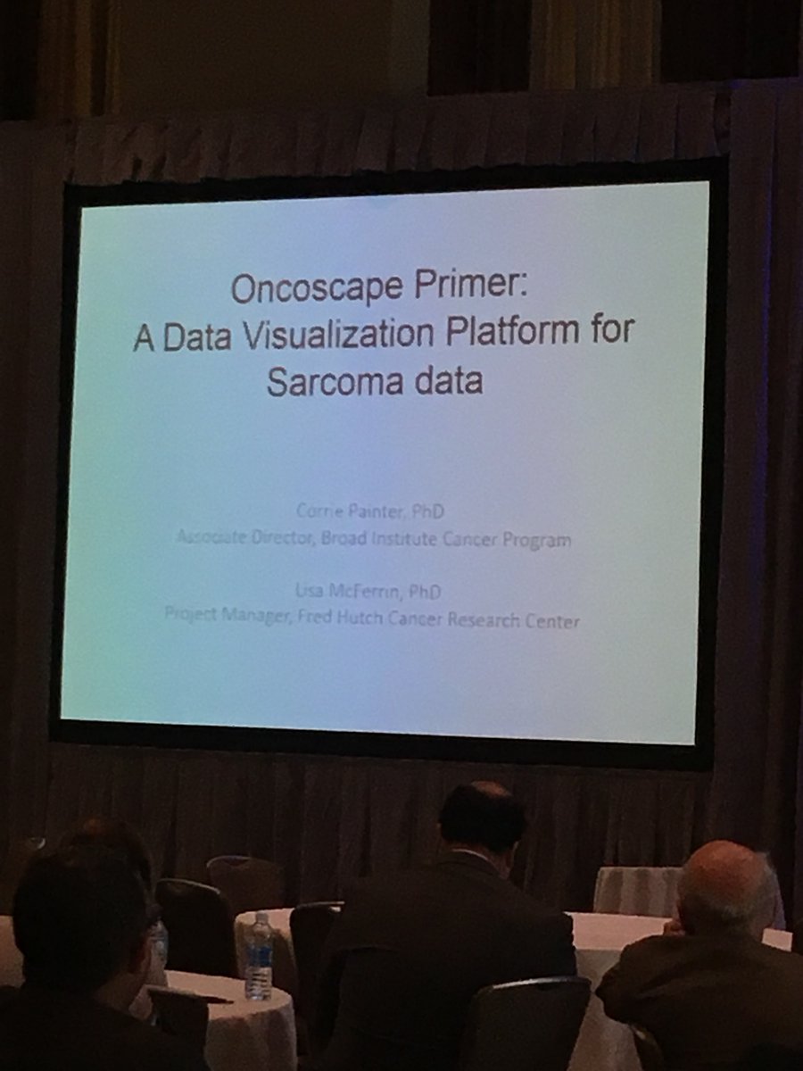 sttrcancer's tweet photo. MT @sarctrials: Dr. @corrie_painter &amp; STTR's Dr. Lisa McFerrin discussing #sarcoma data @ASCO using our visualization platform #Oncoscope https://t.co/KivfLJZmo9