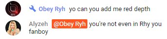 Ryhzer's tweet image. im in red depths stream and i just read this