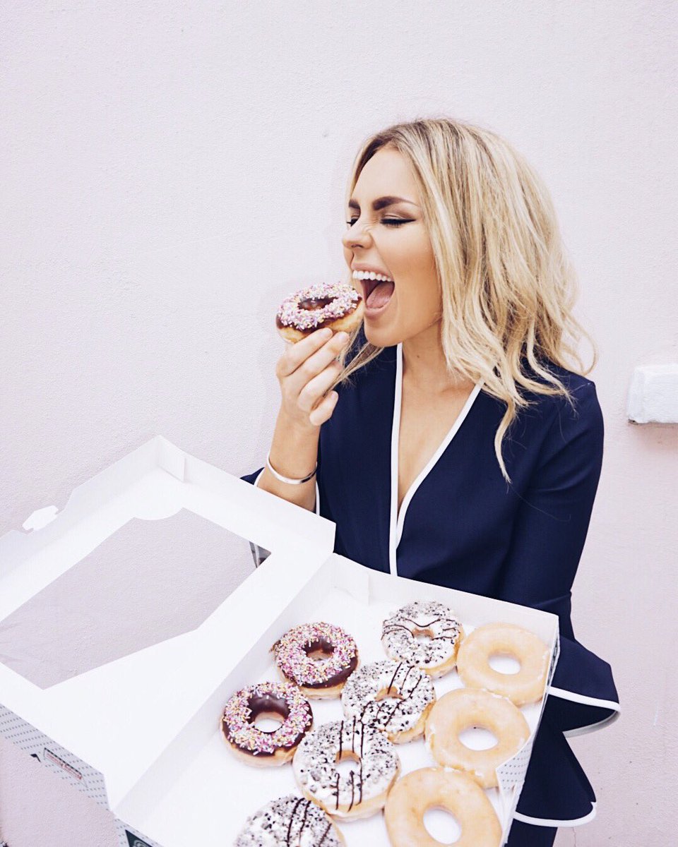 Tallia_Storm's tweet photo. It would be wrong if I didn't celebrate America's National Doughnut Day here in London.... 😂🙌🏼🍩😻🎉 #DonutDay #yolo @krispykremeUK https://t.co/yGxT7mzpDt