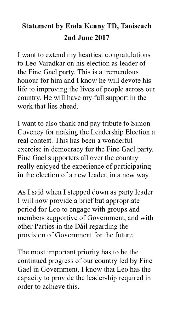 Enda Kenny (@endakennytd) on Twitter photo 