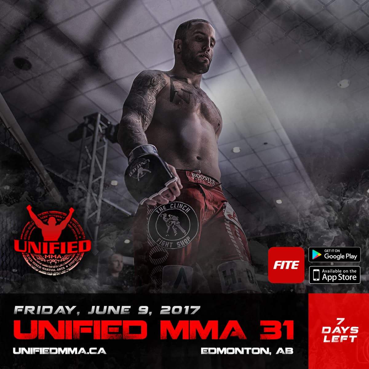 unifiedmma's tweet photo. One week from today heavy-handed Teddy Ash represents #FortMcMurray against Nick Campbell at #Unified31 on #June9 in #Edmonton ⏰ https://t.co/910YRygqjU