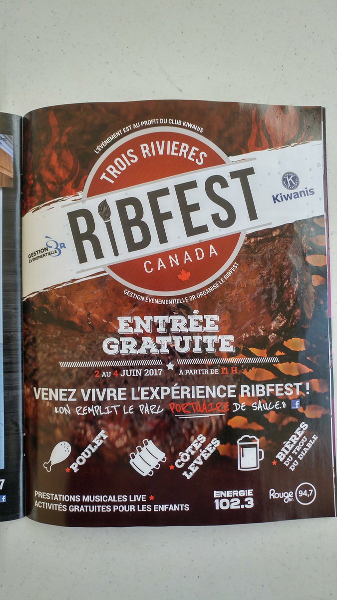 Bienvenue a Le RibFest Trois Rivieres! <a href="/FeatureFestival/">FEATURE FESTIVALS</a> <a href="/TroisRivieresCM/">CreativeMornings/3R</a> <a href="/Port3Rivieres/">Port de Trois-Rivières</a> @sdccentreville <a href="/trois/">trois</a> #ribfest #troisrivieres