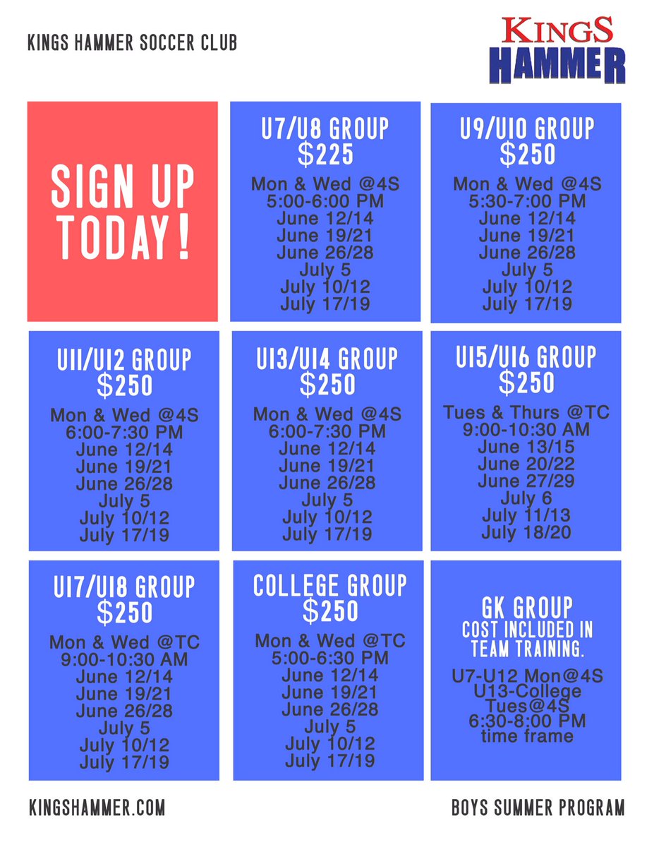 khcincynky's tweet photo. Boys Summer Development Program starts June 12th, sign up today! Open to all players ages 7-18. Come join us!
https://t.co/8H2g4Qskaq https://t.co/uHu2sPCy9h
