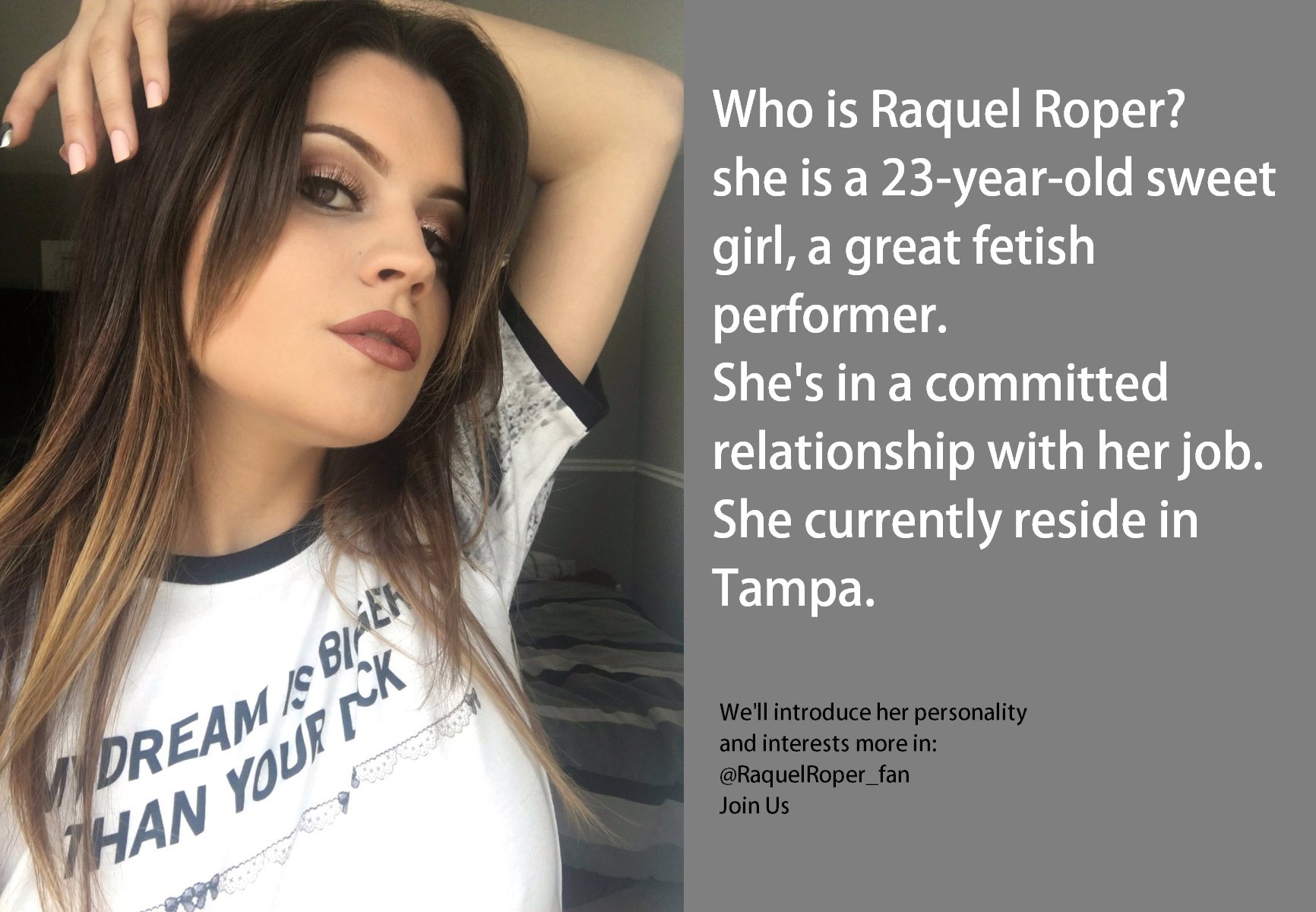 Raquel Roper's fans on X: Wanna more info about @RaquelRoperxx ? introduce  our page to your friends 😌 We have some surprising files and info follow:  @Raquelroper_fan t.coOOtaNGf5xW  X