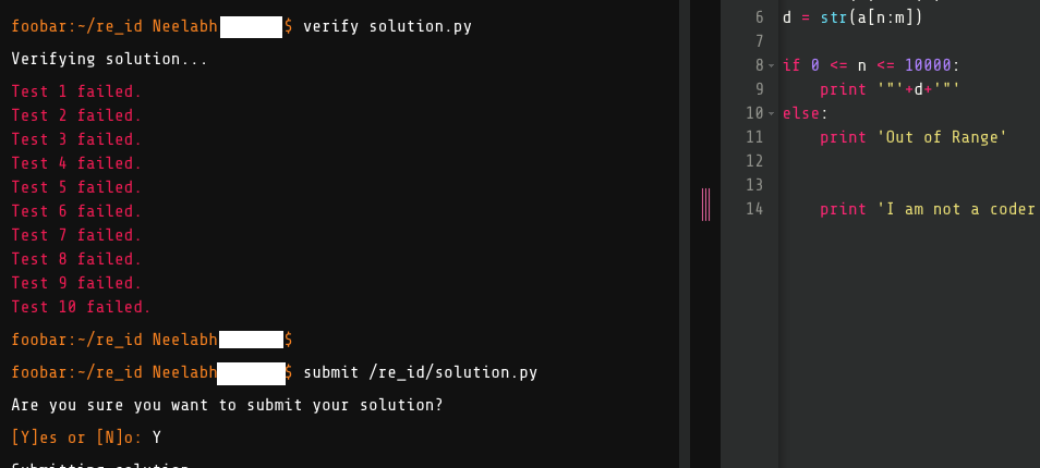 nlbh_'s tweet image. Got the @Google Foobar challenge. Wrote a piece of code after decades &amp;amp; failed.worked on my system though @GoogleIndia #NotACoder