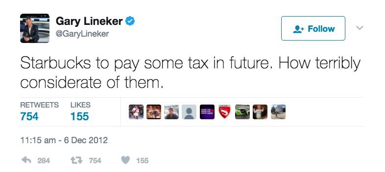 panda_creative's tweet photo. @GaryLineker so Gary were you a member of this 'tax avoidance' scheme? At least @jimmycarr had the decency to own up!!! #OneRule4One https://t.co/UhZ7jOfmJ4