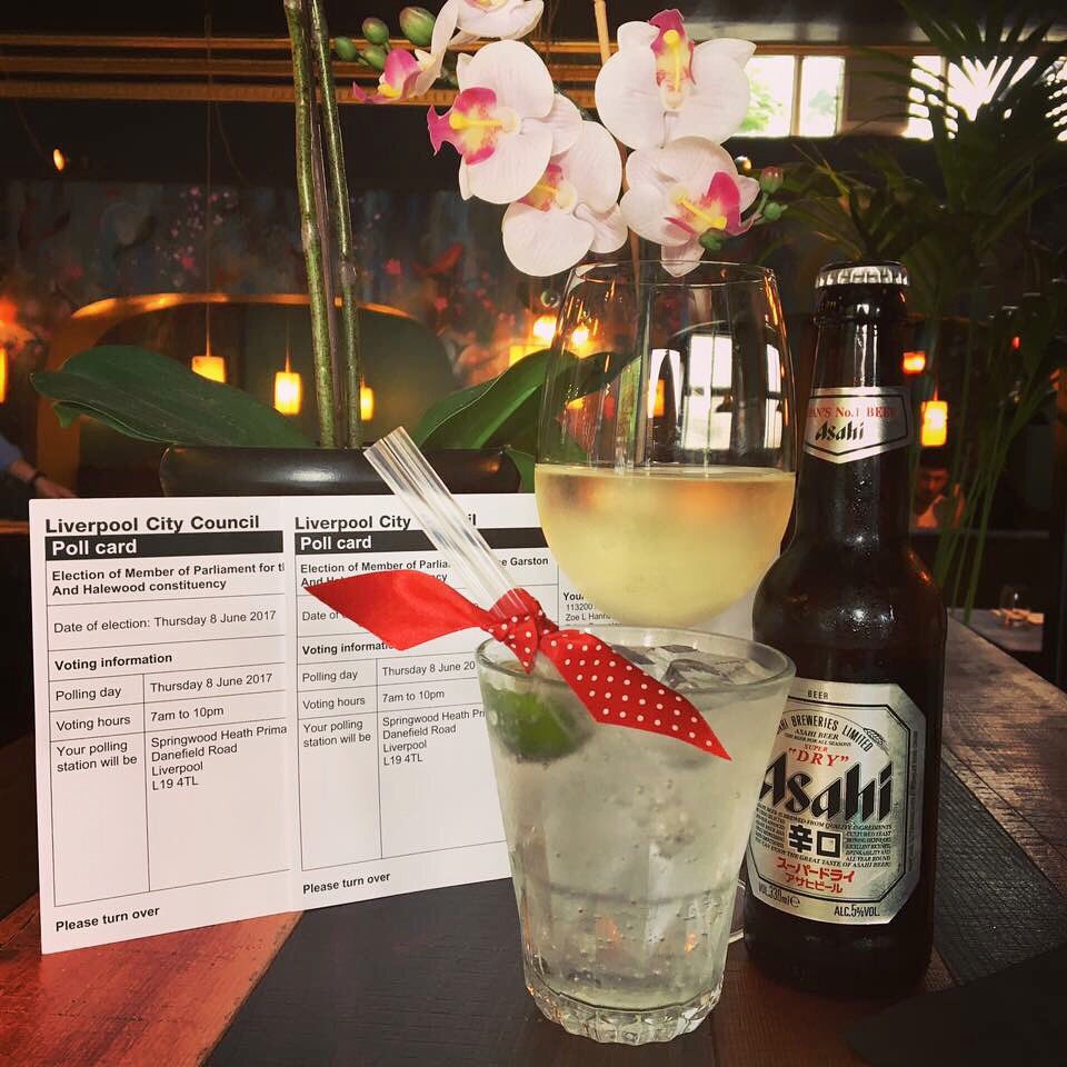 VOTE. CHECK IN. FREE DRINK. MIYAGI >>check in online at the polling station &amp; get a drink on us for doing your bit! #doyourbit #election2017