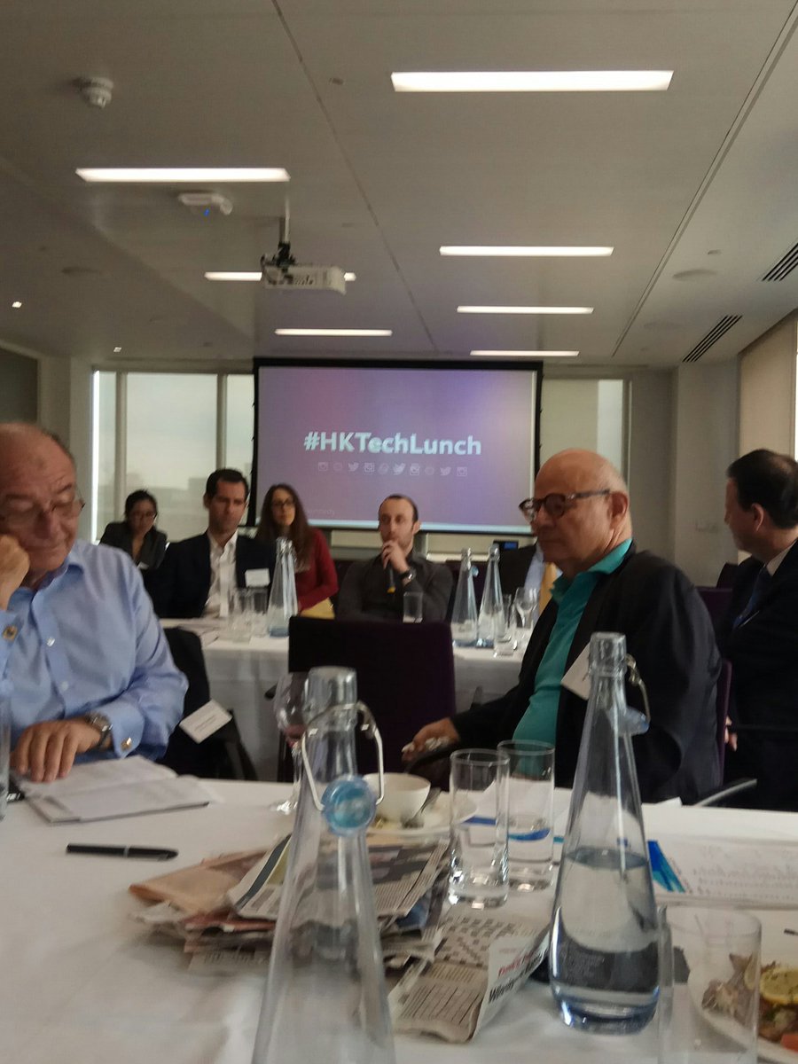 adsinuk's tweet photo. Great session at the #HKTechLunch today; robo-rabbis, Big Brother and what the elections mean for tech all on the agenda (#techxit anyone?!) https://t.co/ZDyt2RzKIf
