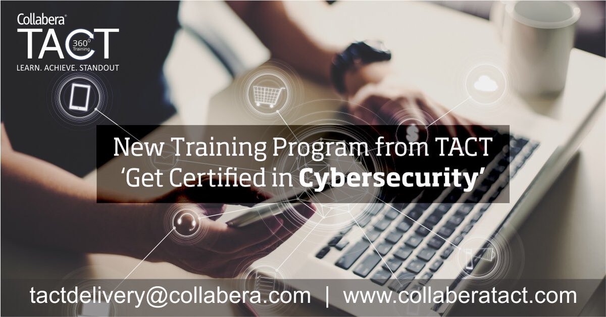 sunnymshah's tweet photo. Become a #certified #Cybersecurity #expert today. Get #trained on #cybercrime #CyberAttack #cyberrisk #CollaberaTACT https://t.co/MDdvS2OqZ6