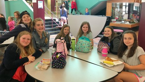 Gr5 orientation tour today. Thanks, WMS staff for your warm &amp; welcoming tour &amp; delicious lunch. Positive experience = positive expectations.