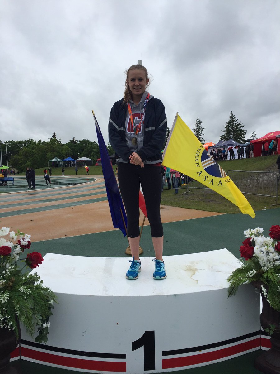 Skylar Sieben with the GOLD in girls high jump.  #WeAreCobras