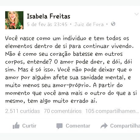Nao se iluda, nao - Isabela freitas
