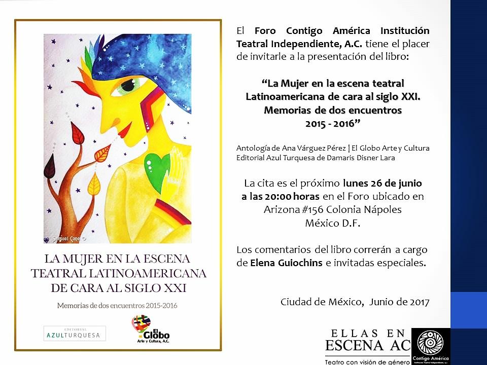 Vamos! #ForoContigoAmérica, presentación de libro! 26.06.2017 - 8pm <a href="/EllasenEscena/">EllasenEscena</a> <a href="/ItariMarta/">Itari Marta</a> @slemis <a href="/AniVarguez/">Ani Várguez</a>