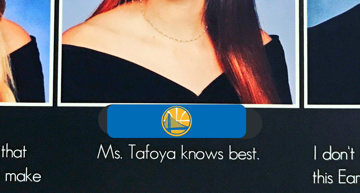 Ms__Tafoya's tweet photo. Was reading senior quotes this morning and stumbled across this one!! Way to funny/cute!! Made my morning!! #lovemyjob https://t.co/umrJh1hZ5D
