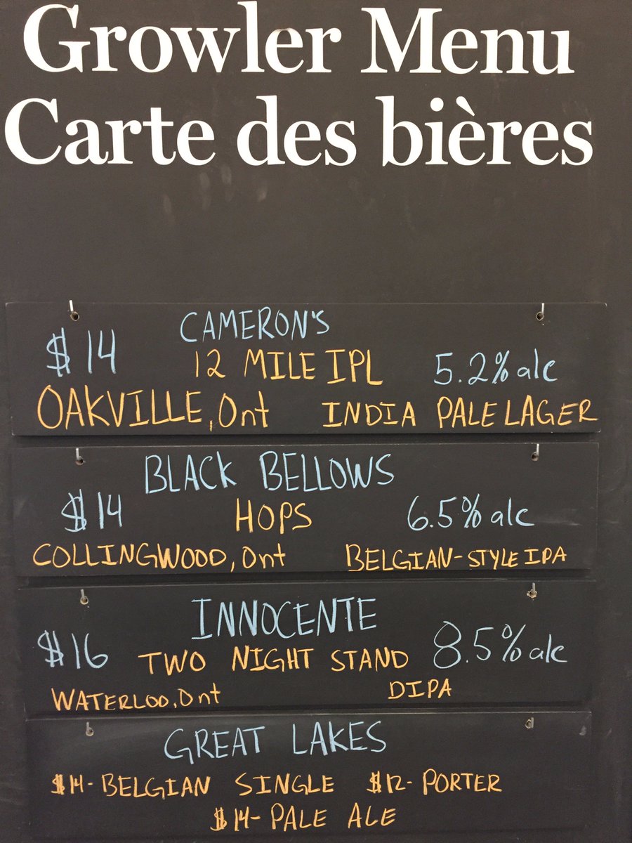 LCBO's tweet photo. A two-night stand + more fresh local brews are on tap in #Ottawa right now! @CameronsBrewing @Black_Bellows @Innocente_Brew @GreatLakesBeer https://t.co/NzuPSA2OH8
