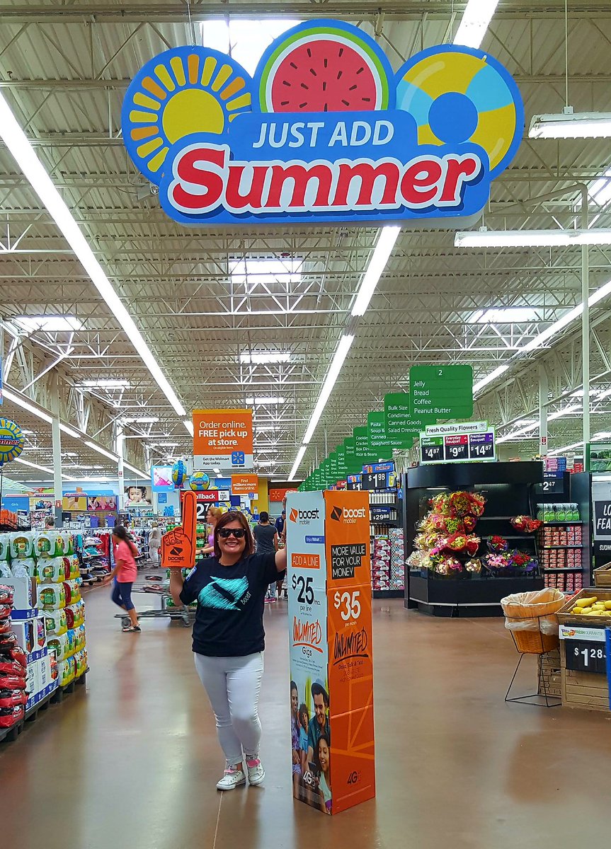 MS_Siharath's tweet photo. Boost brought the sizzle! Wal-Mart is adding the summer. Great combo for sizzling sales! #WMTBoostDay https://t.co/vQotg9l1c5