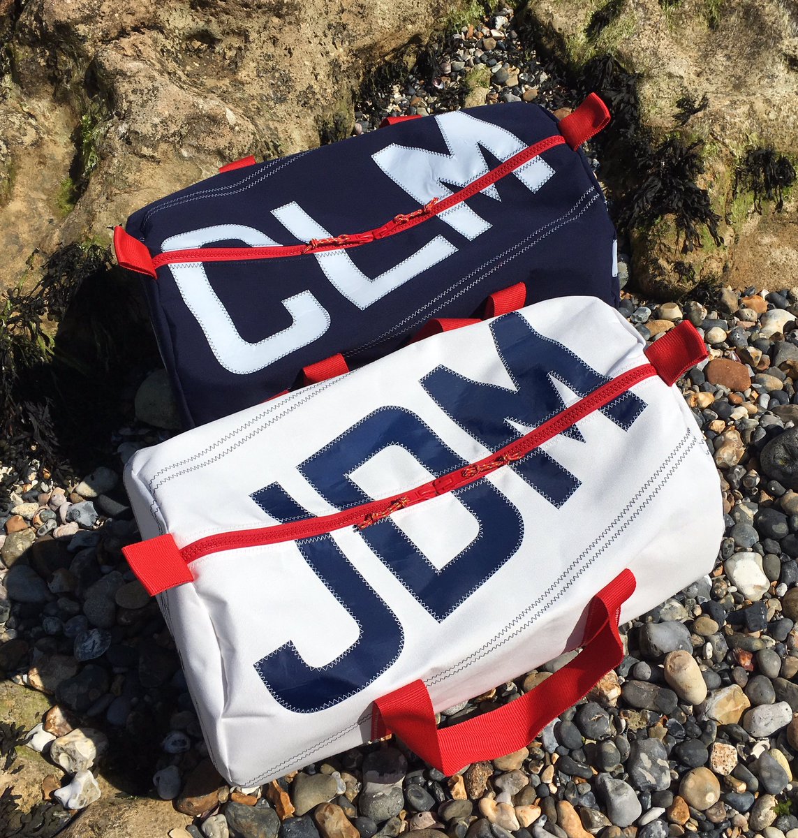 PaulNewellSails's tweet photo. A pair of contrasting large kitbags before they are delivered! https://t.co/4Ocu4zepOR