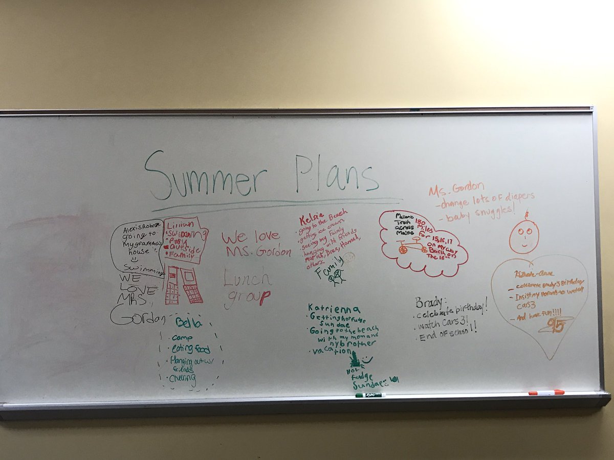 MsGordon_SC's tweet photo. My 7th grade lunch group has summer on the brain. Lots of fun plans coming up! https://t.co/aV4c673WL6