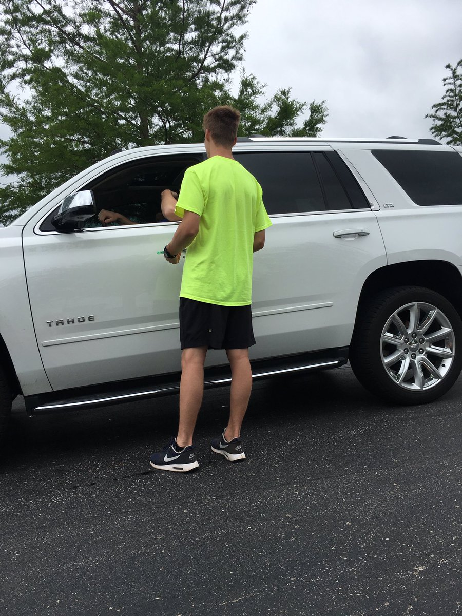WCWSParking's tweet photo. Parker working the main gate. This is his first year in the lot. #WCWS #parklife #AGTG #AllGoodToGo https://t.co/ycnTL0ac2D