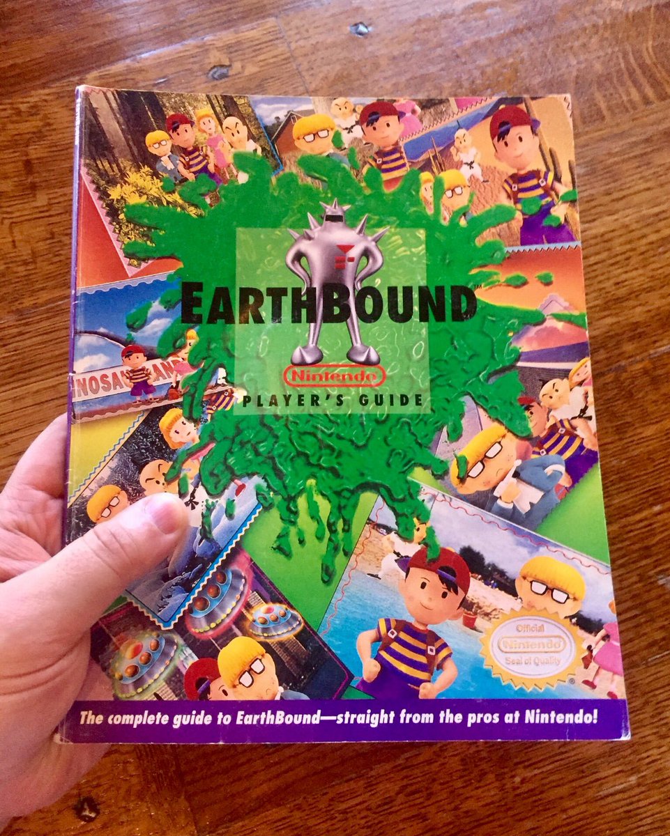 nintencollect's tweet photo. Today's #DailyGameRead is THE gold standard for #PlayerGuides: The official #Earthbound guide from #Nintendo that came w/ copies of the game https://t.co/6xVEmgxjPU