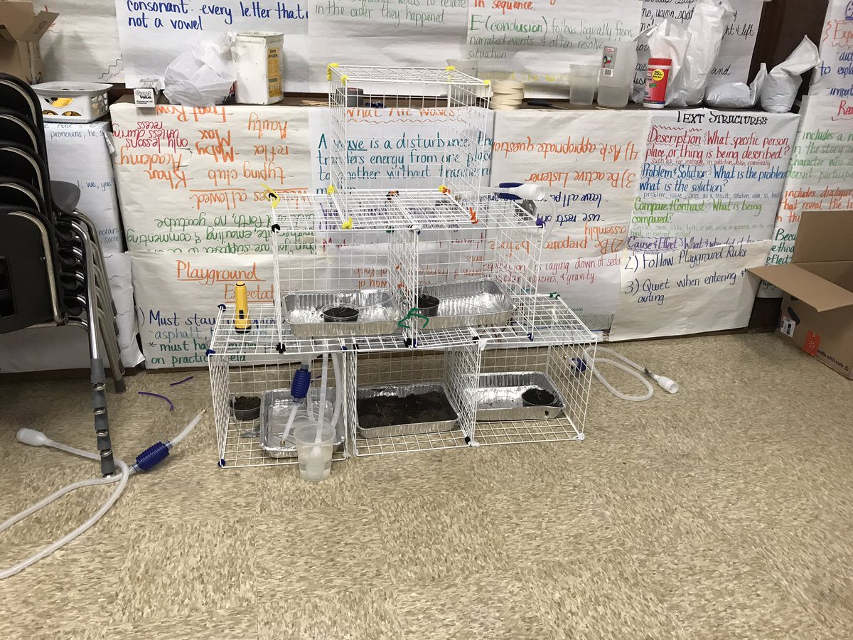 natalieatkins04's tweet photo. Hyde kiddos created a 3 level vertical farm with watering system that reaches each level! #SJSDSummer https://t.co/sTWmu95u6q