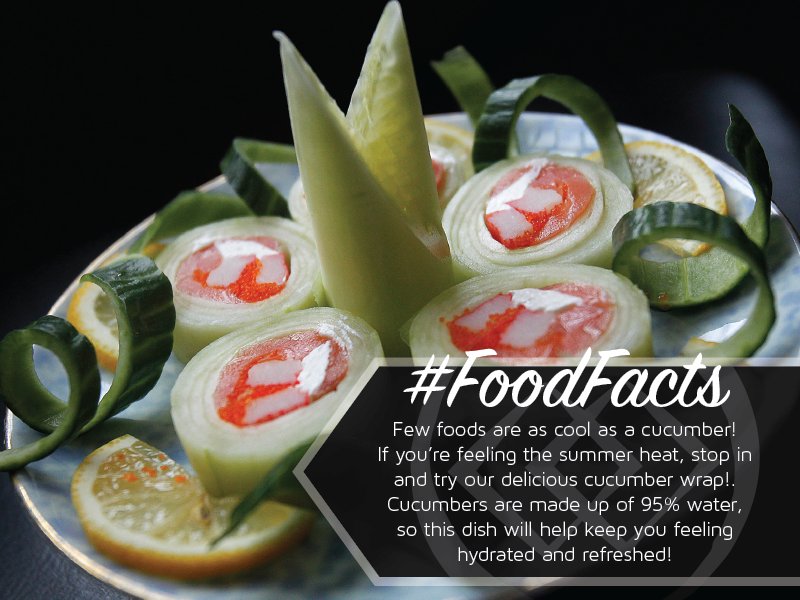 NakashimaWI's tweet photo. Smoked salmon, crab, cream cheese and fish eggs all rolled up in a cucumber. It's tasty and refreshing! https://t.co/ZGMssW6fdz