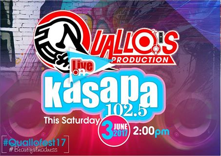 KKhypeEmpire's tweet photo. Tune in with @QuallosPro team on @kasapafm tomorrow 2pm #Quallofest17 Detailed info.Spread the word
#Beautifulmadness @accralivegh @GHOPromo https://t.co/o7sQ195dX8