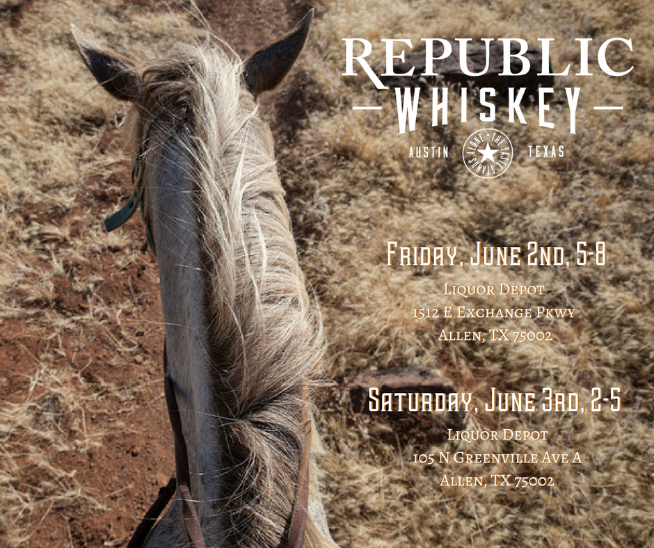 RTXWhiskey's tweet photo. If you live in Allen, Texas, hitch up your horse and stop by Tom Nall's Republic Tequila and Republic Whiskey tastings! https://t.co/RINRaTLFRv