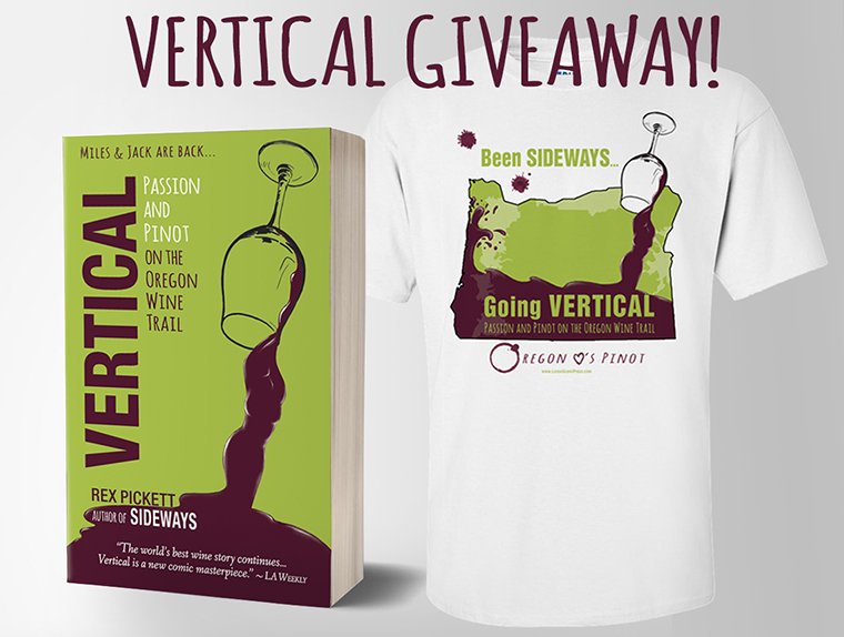 ☆A Very VERTICAL Giveaway! ☆ We're giving away a copy of the Sideways sequel, Vertical: Passion &amp; Pinot &amp; a T-Shirt! Just RETWEET to ENTER!