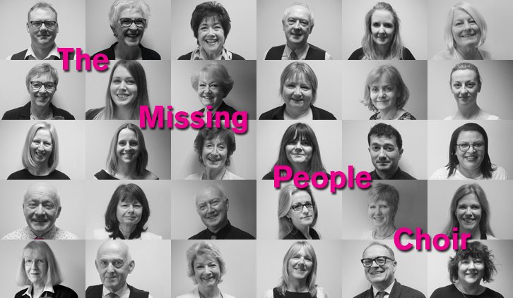missingpeople's tweet photo. We're on! Are you watching the #MissingPeopleChoir? https://t.co/dFrxqKdFDG