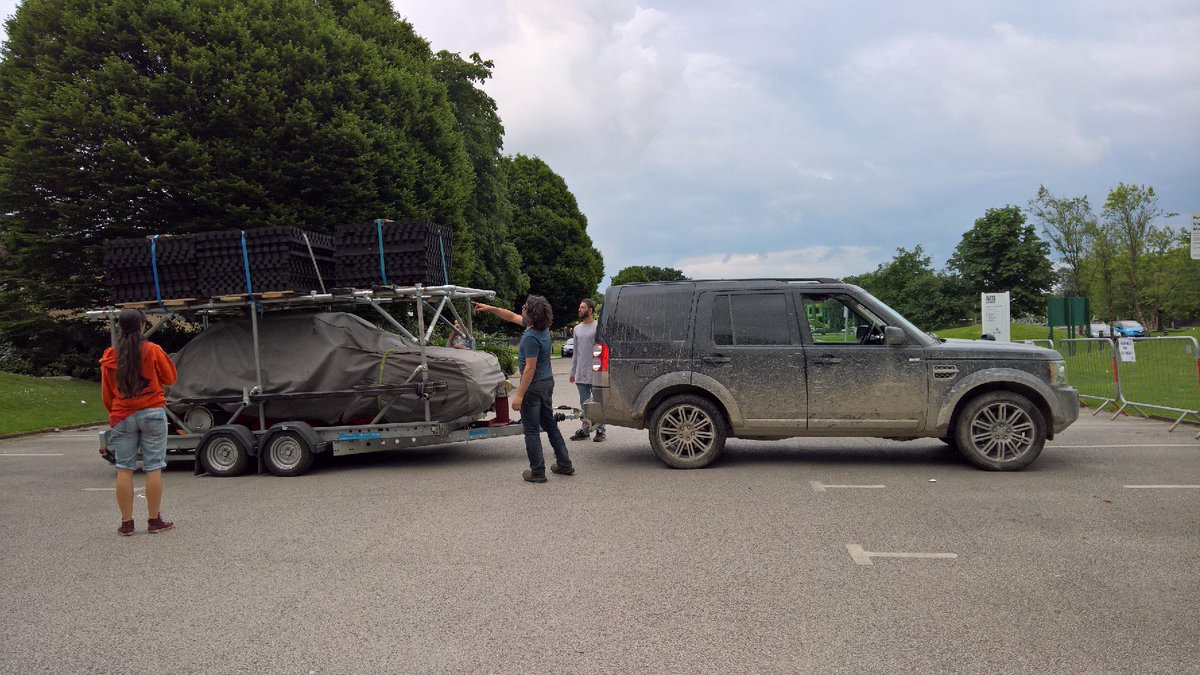 ShonaSands's tweet photo. Zoielogic arriving with trailer & car ready for tomorrow's fantastic shows of Ride. Don't miss them at 1.30pm & 4pm #Wheee17 @LakesideArts https://t.co/8C3FL9VcbT
