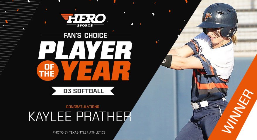 .<a href="/KayleePrather/">kaylee prather</a>'s 🔥🔥 season was enough to earn her the #D3Softball Player of the Year!! 

--> hro.io/2qysQJY #UTTyler