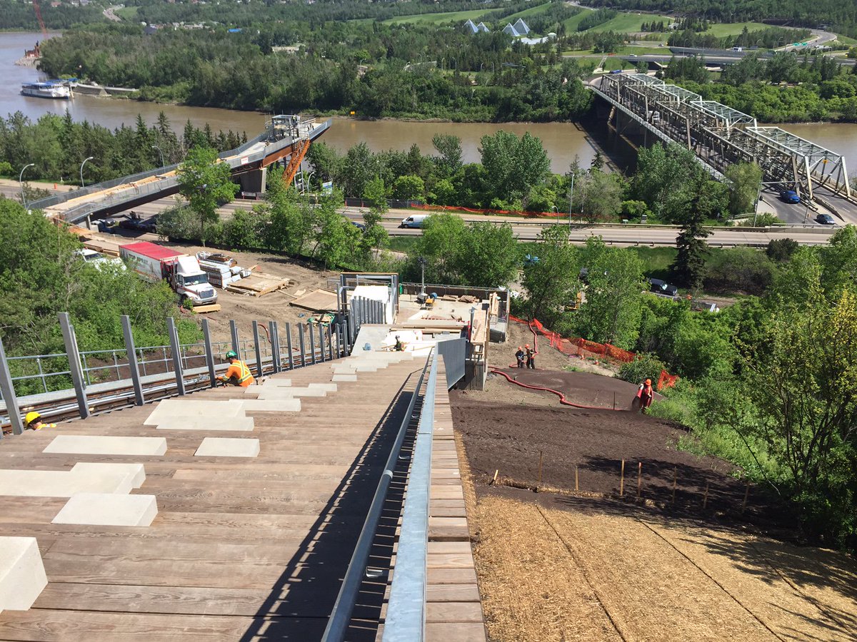 TopSpray's tweet photo. Crews recently completed a funicular project in Edmonton with two of our Blower Trucks on-site. #landtec #blowertruck #edm https://t.co/AvRph6AONE
