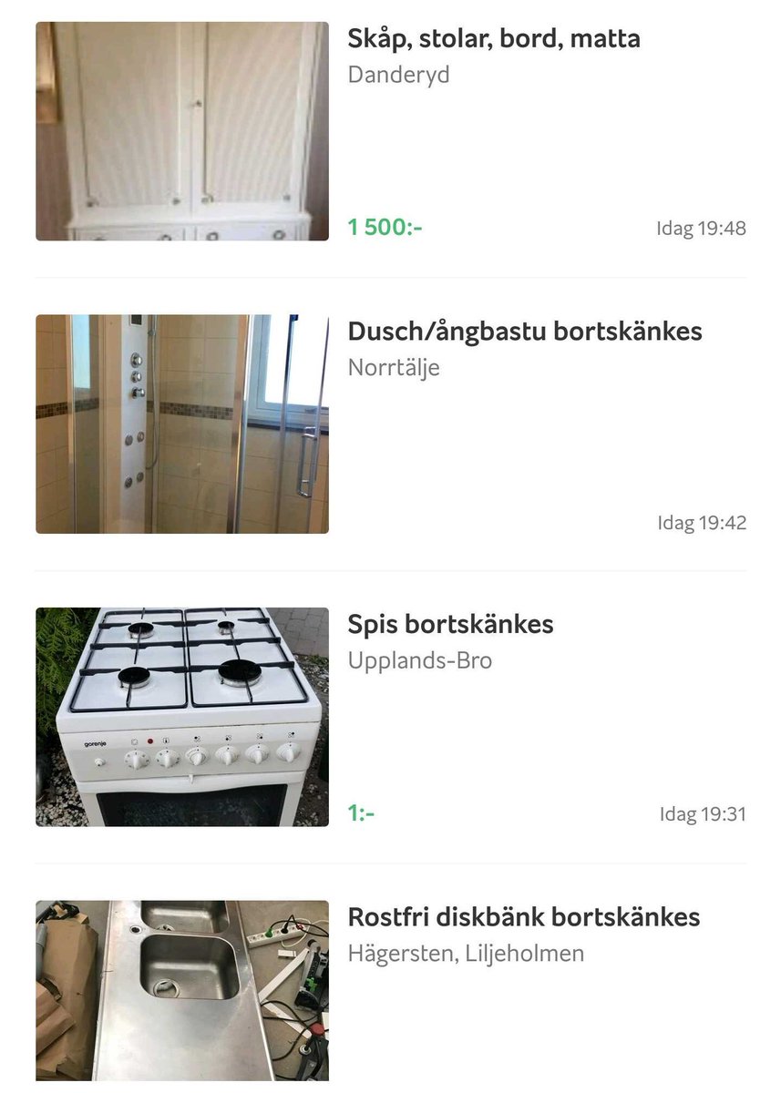 svenskprepper's tweet photo. Dagens #prepptips är att ha en bevakning på Blocket på sökordet "bortskänkes" i din närhet. Folk gör sig av med otroliga saker. #prepperSE https://t.co/QszyxepCpz
