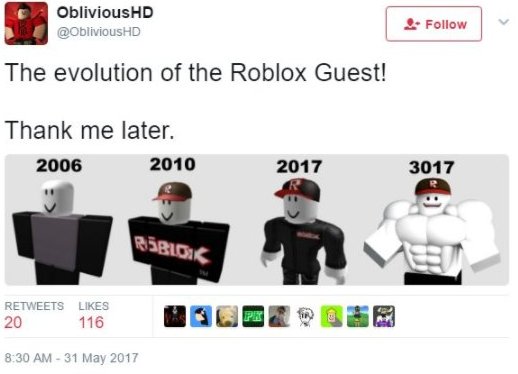 evolution of Roblox guests 😢 